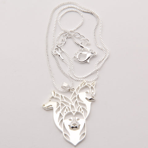 Siberian Husky Necklace 3D Cut