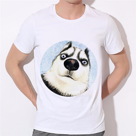 New Husky 3d Printed T-shirts Women/Men