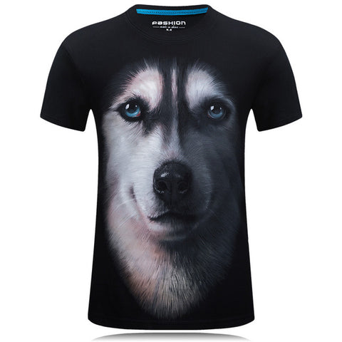 New men's Siberian Husky t shirt