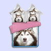 3D Cute Siberian Husky Bedding Set