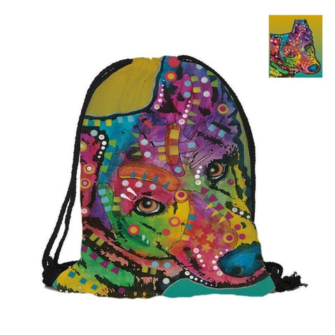 Husky Double Sides Men Women School Bag