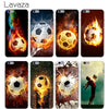 Lavaza Fire Football Soccer Ball Hard Transparent Cover Case for iPhone X 10 8 7 6 6S Plus 5 5S SE 5C 4 4S