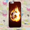 Lavaza Fire Football Soccer Ball Hard Transparent Cover Case for iPhone X 10 8 7 6 6S Plus 5 5S SE 5C 4 4S